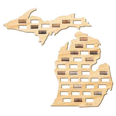 Michigan Wine Cork Map